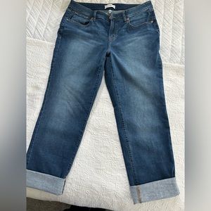 Lane Bryant size 14 dark wash boyfriend jeans.